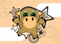 Sweet little camel baby cartoon jumping background