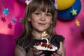 Princess birthday party. Anniversary, happiness, carefree childhood. Royalty Free Stock Photo