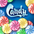 Sweet lollipop candy colorful background. Royalty Free Stock Photo