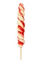Sweet lollipop red color isolated on white Royalty Free Stock Photo