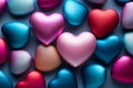 Sweet love Colorful hearts create a charming Valentines Day background