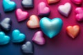 Sweet love Colorful hearts create a charming Valentines Day background