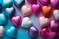 Sweet love Colorful hearts create a charming Valentines Day background