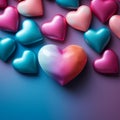 Sweet love Colorful hearts create a charming Valentines Day background
