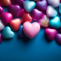 Sweet love Colorful hearts create a charming Valentines Day background