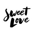 Sweet love typography motivational positive slogan with daisy sunflower skecth drawing modern Fashion Slogan for T-shirt and Royalty Free Stock Photo