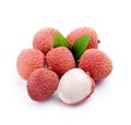 Sweet lychees fruits