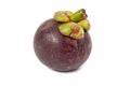 Sweet mangosteen the white background.