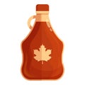 Sweet maple product icon cartoon vector. Syrup drink Royalty Free Stock Photo