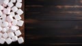 Sweet Marshmallow Candy Horizontal Background.