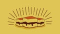 sweet martabak illustration indonesian food vector stock