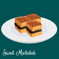 Sweet Martabak Indonesian Food Vector Design Illustration 04