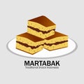 Sweet Martabak Traditional snack from indonesia