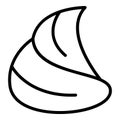 Sweet meringue icon, outline style