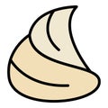 Sweet meringue icon color outline vector