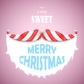 Sweet Merry Christmas vector illustration.