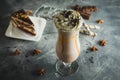 Sweet milkshake drink with dripping sauce Royalty Free Stock Photo