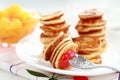 Sweet mini pancakes Royalty Free Stock Photo