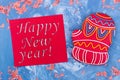 Sweet mitten, New Year inscription