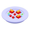 Sweet molecular cuisine icon, isometric style Royalty Free Stock Photo