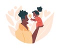 Sweet moments of fatherhood concept