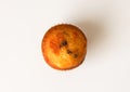 Sweet muffin cup cake closeup on white background Royalty Free Stock Photo
