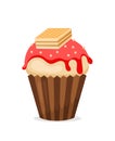 Sweet muffin or cupcake icon