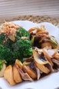 Sweet mushroom with broccoli