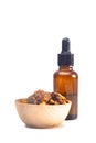 Sweet Myrrh Opoponax Essential Oil on a White Background