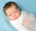 Sweet newborn baby sleeping with open mouth Royalty Free Stock Photo