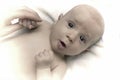 Sweet newborn in close up photo Royalty Free Stock Photo