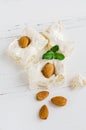 Sweet nougat with almonds Royalty Free Stock Photo