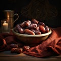 A sweet and nutritious bowl of dates.