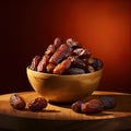 A sweet and nutritious bowl of dates.