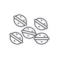 Sweet nuts line icon concept. Sweet nuts vector linear illustration, symbol, sign