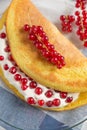 Sweet omelette with currant Royalty Free Stock Photo