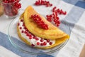 Sweet omelette with currant Royalty Free Stock Photo