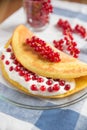 Sweet omelette with currant Royalty Free Stock Photo