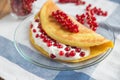 Sweet omelette with currant Royalty Free Stock Photo