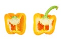 Sweet orange bell pepper isolated Royalty Free Stock Photo