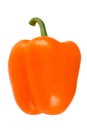 Sweet orange pepper isolated on white background. Ingredients for cooking