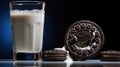 Sweet Oreo Cookie Delight: Mixing with Milk