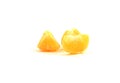 Sweet organic clementine or tangerine wedge Royalty Free Stock Photo