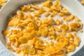 Sweet Organic Frosted Corn Flakes Cereal Royalty Free Stock Photo