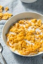 Sweet Organic Frosted Corn Flakes Cereal Royalty Free Stock Photo