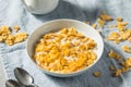 Sweet Organic Frosted Corn Flakes Cereal Royalty Free Stock Photo