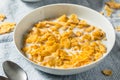 Sweet Organic Frosted Corn Flakes Cereal Royalty Free Stock Photo