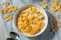 Sweet Organic Frosted Corn Flakes Cereal Royalty Free Stock Photo