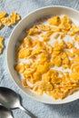 Sweet Organic Frosted Corn Flakes Cereal Royalty Free Stock Photo