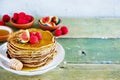 Sweet pancake tower Royalty Free Stock Photo